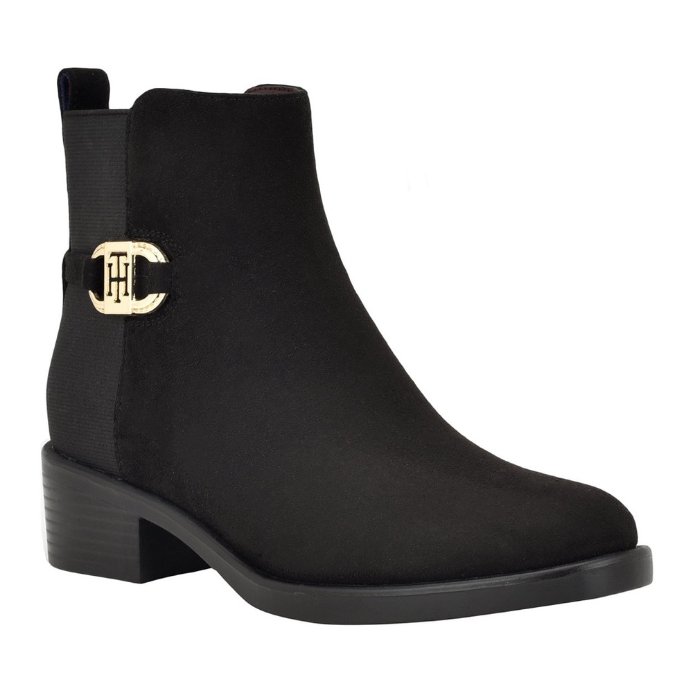 Tommy Hilfiger Women's Imiera Black Suede Ankle Boots Size 6